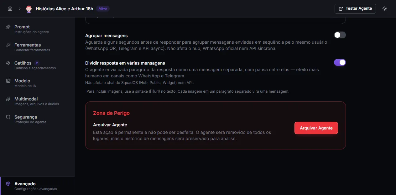 Split response toggle