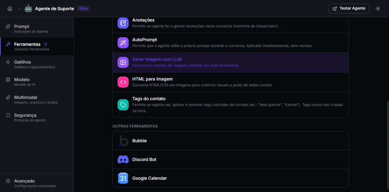 Contact Tags in the agent's native tools list
