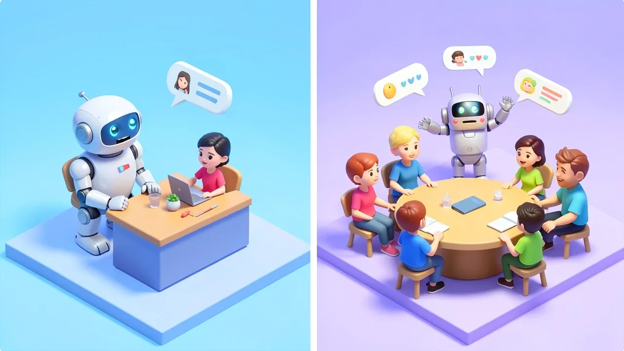 Interface de chat do Telegram mostrando um agente de IA respondendo dentro de um grupo